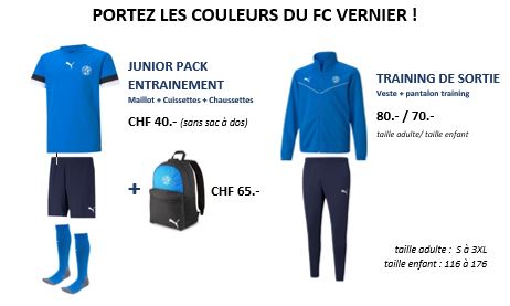 La nouvelle Boutique du FC Vernier est en ligne
