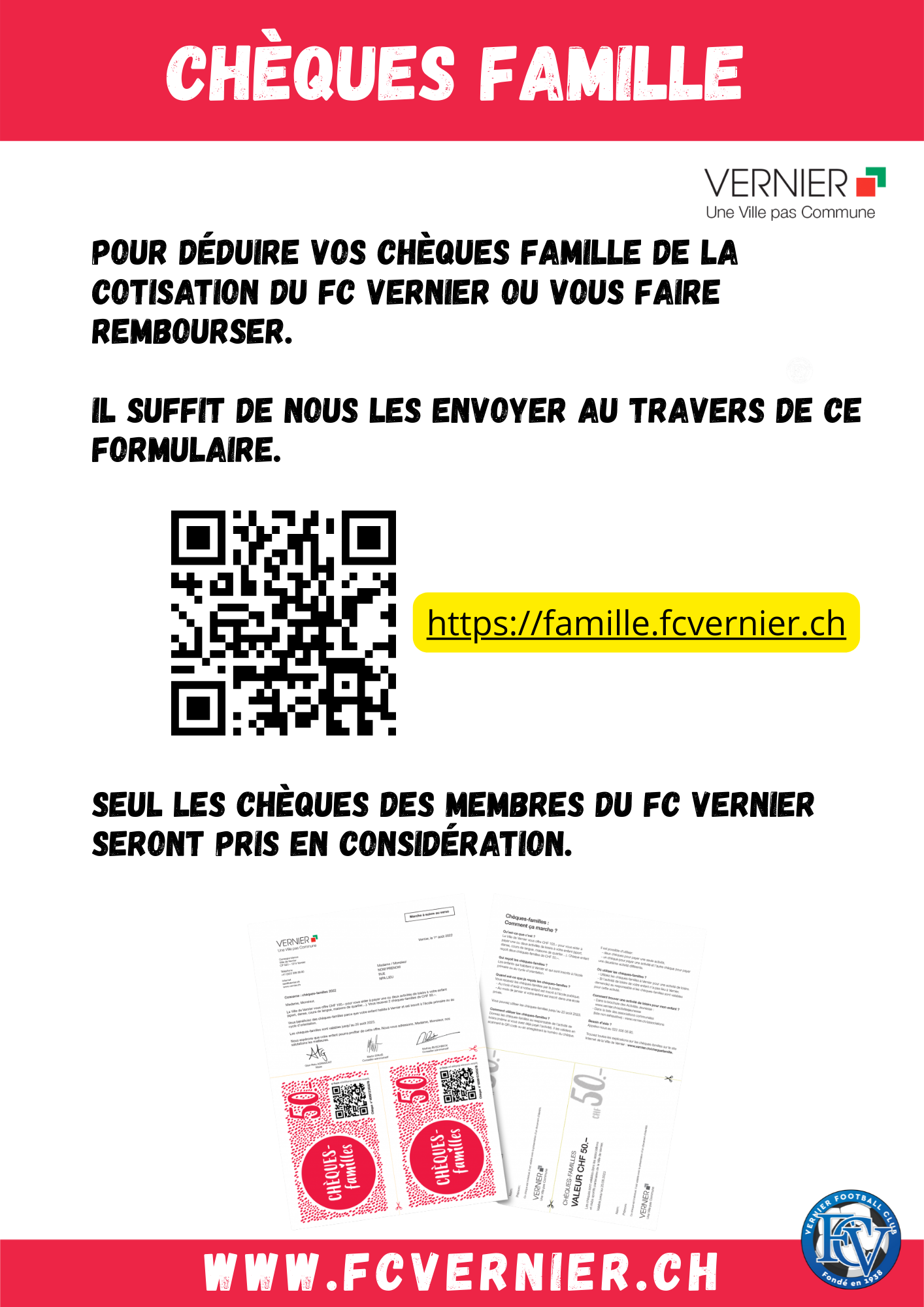 Remboursement des chèques famille